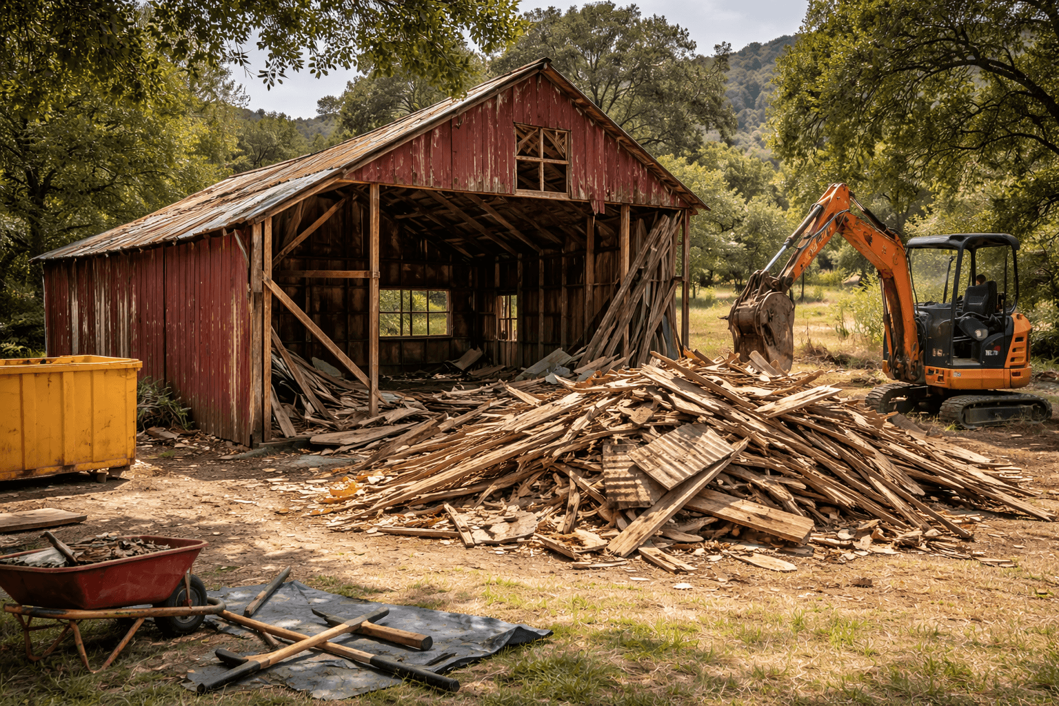 Barn Demolition by Beckett Siteworx