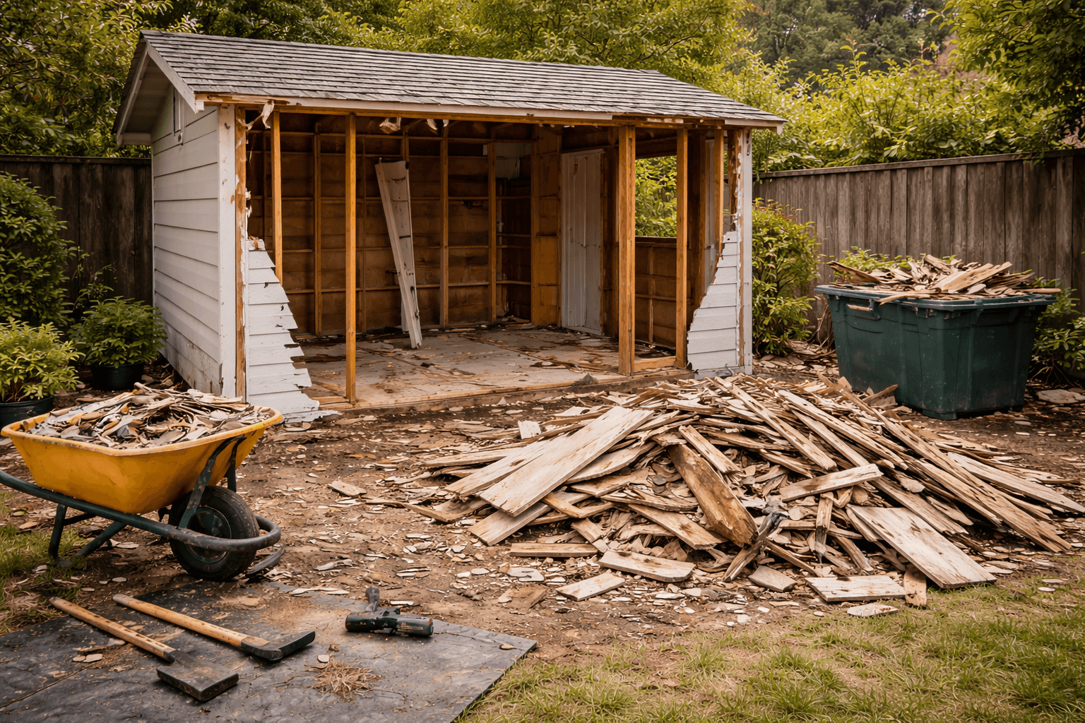 Shed Demolition in Anderson CA